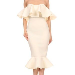 Strapless Midi Dress